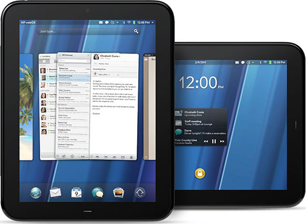 Внешний вид планшета HP TouchPad