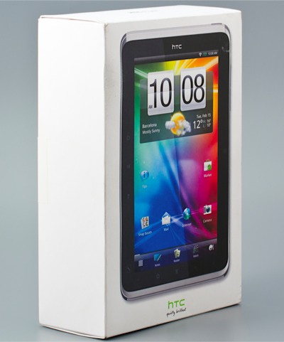 Внешний вид коробки планшета HTC Flyer